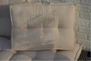 Beige Floor Mattress Back Cushion (set of 2) - Weave Abode Beige Floor Mattress Back Cushion (set of 2) - Weave Abode
