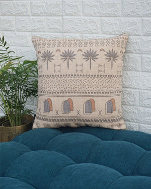 Tribal Treasure Boho jute cushion cover - Weave Abode Tribal Treasure Boho jute cushion cover - Weave Abode