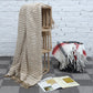 Handwoven natural throw