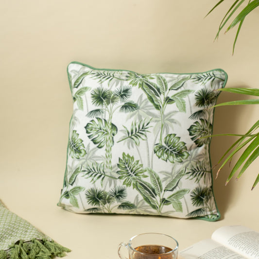 Green Leaf Cushion Cover