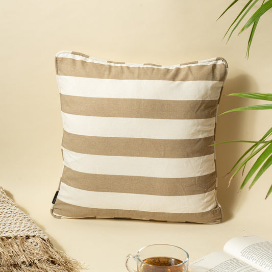 Beige Stripe Cushion Cover