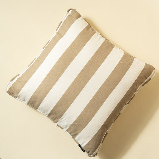 Beige Stripe Cushion Cover