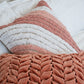 Hand Pleated Petal Cinnamon Cushion Cover