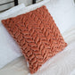 Hand Pleated Petal Cinnamon Cushion Cover