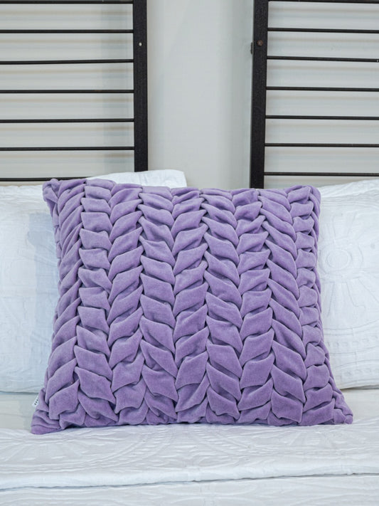 Hand Pleated Petal Lavender Cushion Cover