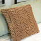 Hand Pleated Petal Mocha Cushion Cover