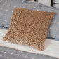 Hand Pleated Cross Mocha Cushion Cover