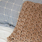 Hand Pleated Cross Mocha Cushion Cover