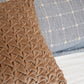 Hand Pleated Cross Mocha Cushion Cover