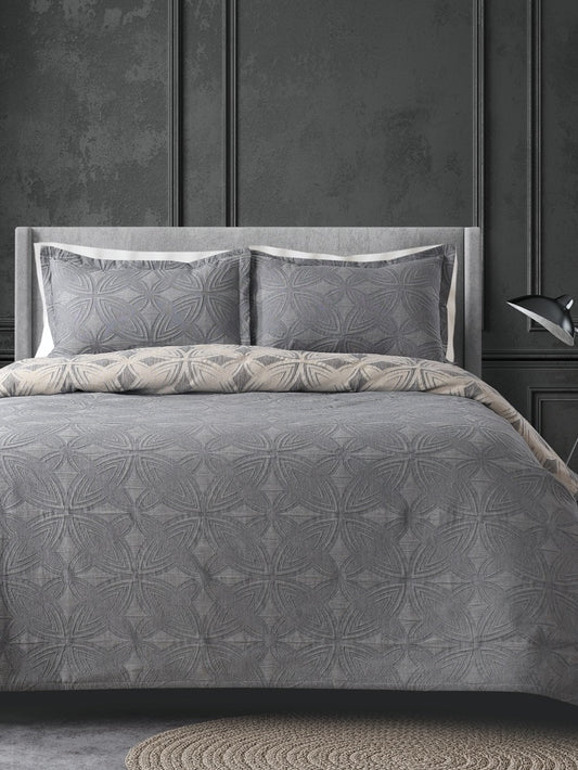 Botanical Slate Grey bedspread