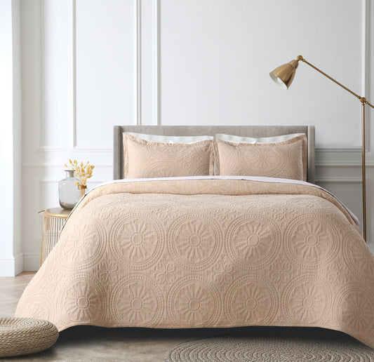 Mandala Beige bedspread