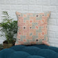 Leafy Abstract Boho jute cushion cover