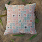 Leafy Abstract Boho jute cushion cover