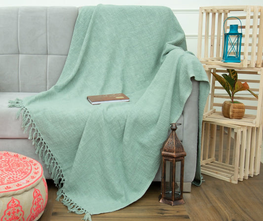 Minty Green Throw